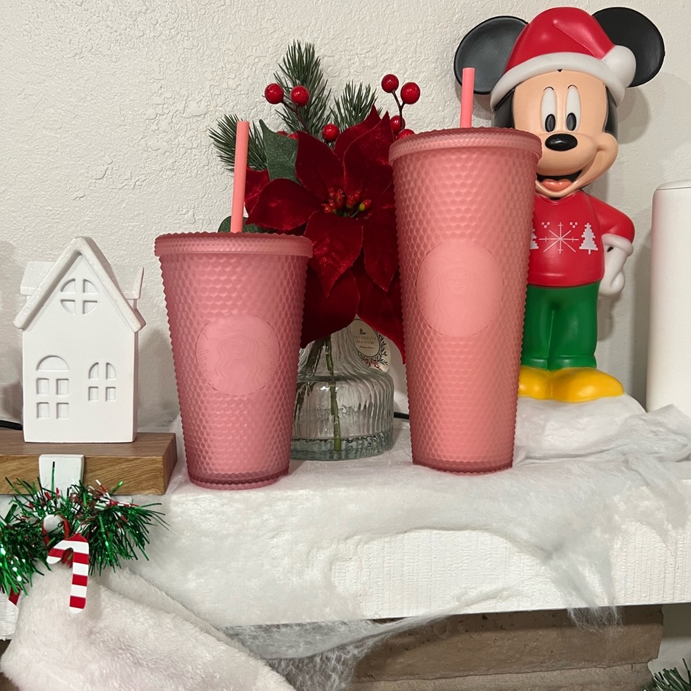 Pink Starbucks Studded Tumbler